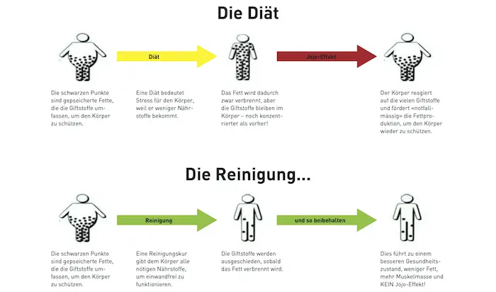 Clean 9 Unterschied zwischen Diät und Reinigung